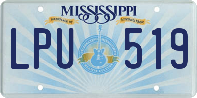 MS license plate LPU519