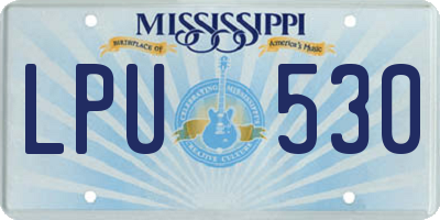 MS license plate LPU530