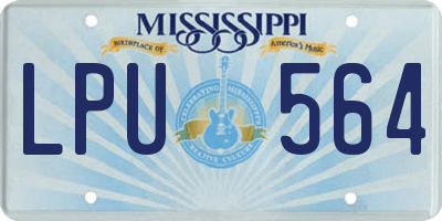 MS license plate LPU564