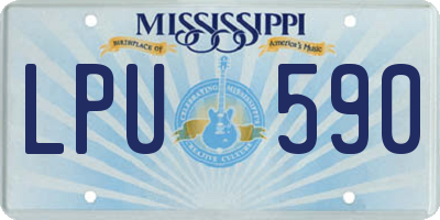 MS license plate LPU590