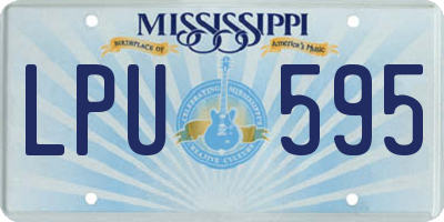 MS license plate LPU595