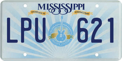 MS license plate LPU621