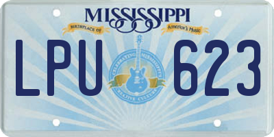 MS license plate LPU623