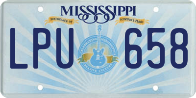 MS license plate LPU658