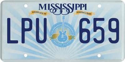 MS license plate LPU659