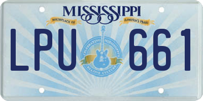 MS license plate LPU661