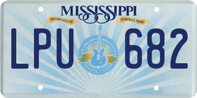 MS license plate LPU682