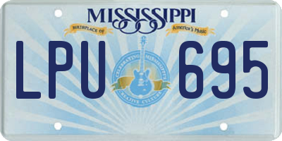 MS license plate LPU695