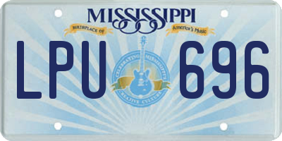 MS license plate LPU696