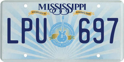 MS license plate LPU697