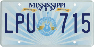 MS license plate LPU715