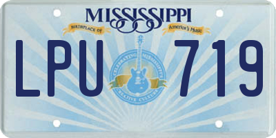 MS license plate LPU719
