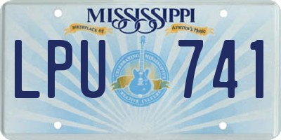 MS license plate LPU741