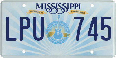 MS license plate LPU745
