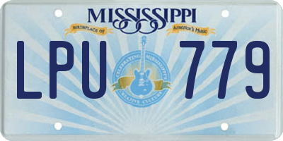 MS license plate LPU779