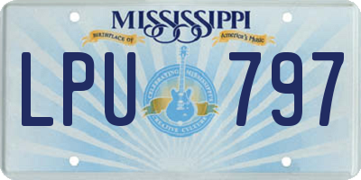 MS license plate LPU797
