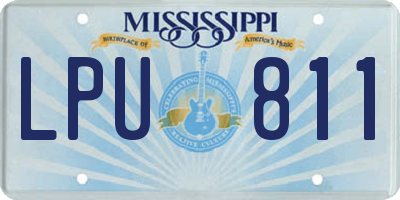 MS license plate LPU811