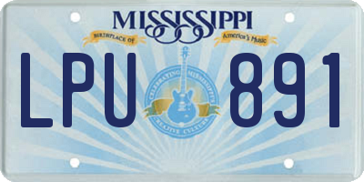 MS license plate LPU891