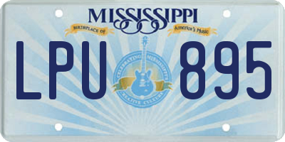 MS license plate LPU895