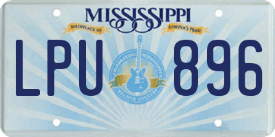 MS license plate LPU896