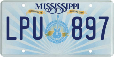 MS license plate LPU897