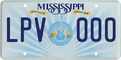 MS license plate LPV000
