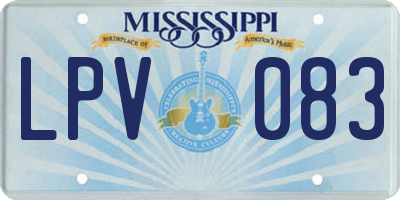 MS license plate LPV083