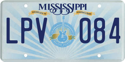 MS license plate LPV084