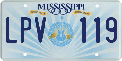 MS license plate LPV119