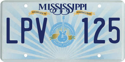 MS license plate LPV125