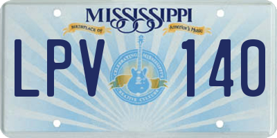 MS license plate LPV140