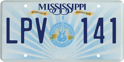 MS license plate LPV141