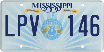 MS license plate LPV146