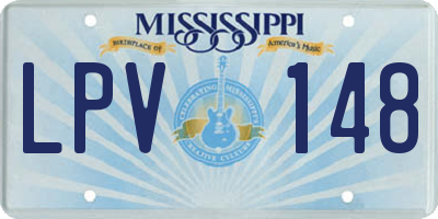 MS license plate LPV148