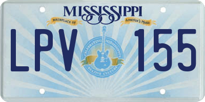 MS license plate LPV155