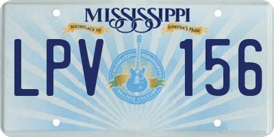 MS license plate LPV156