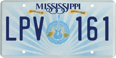 MS license plate LPV161