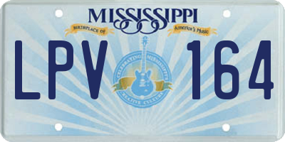 MS license plate LPV164