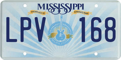 MS license plate LPV168