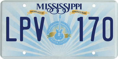 MS license plate LPV170