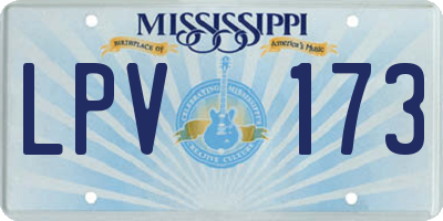 MS license plate LPV173