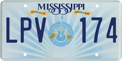MS license plate LPV174