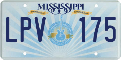 MS license plate LPV175