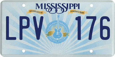 MS license plate LPV176