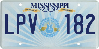 MS license plate LPV182