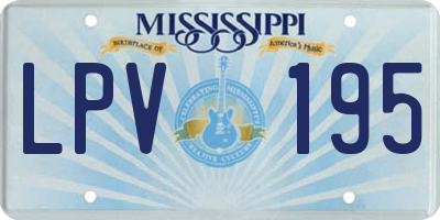 MS license plate LPV195