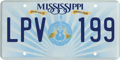 MS license plate LPV199