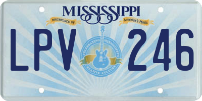 MS license plate LPV246