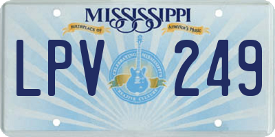 MS license plate LPV249