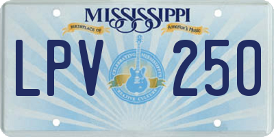 MS license plate LPV250
